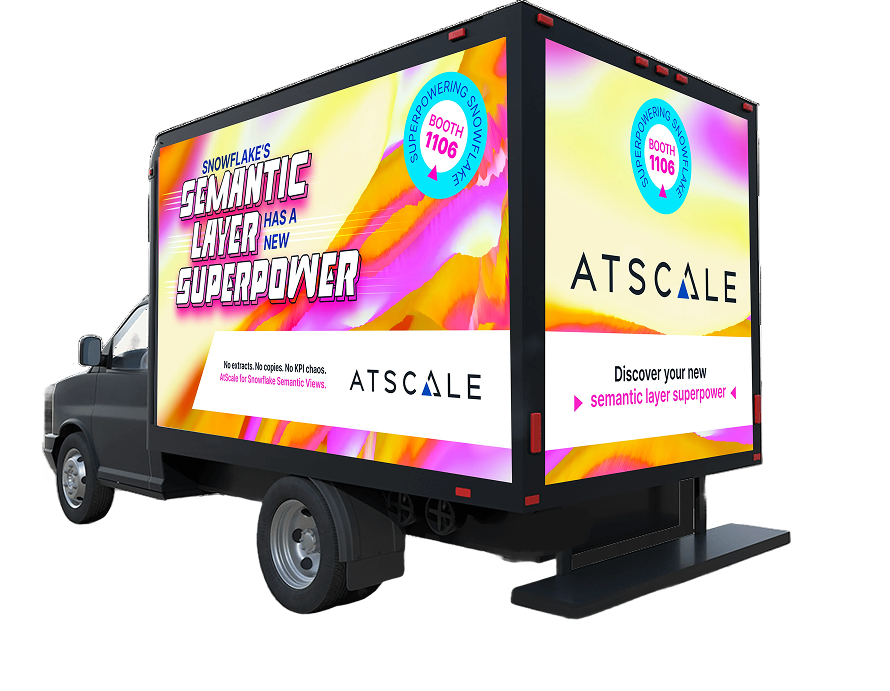 AtScale ad truck at Snowflake Summit